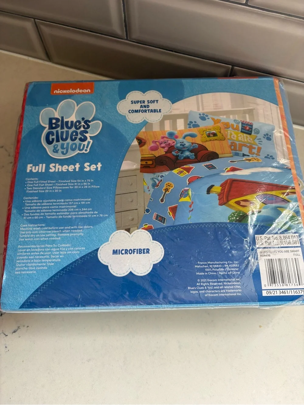 Nickelodeon Blue’s Clues And You Full Size Microfiber Sheet Set NEW